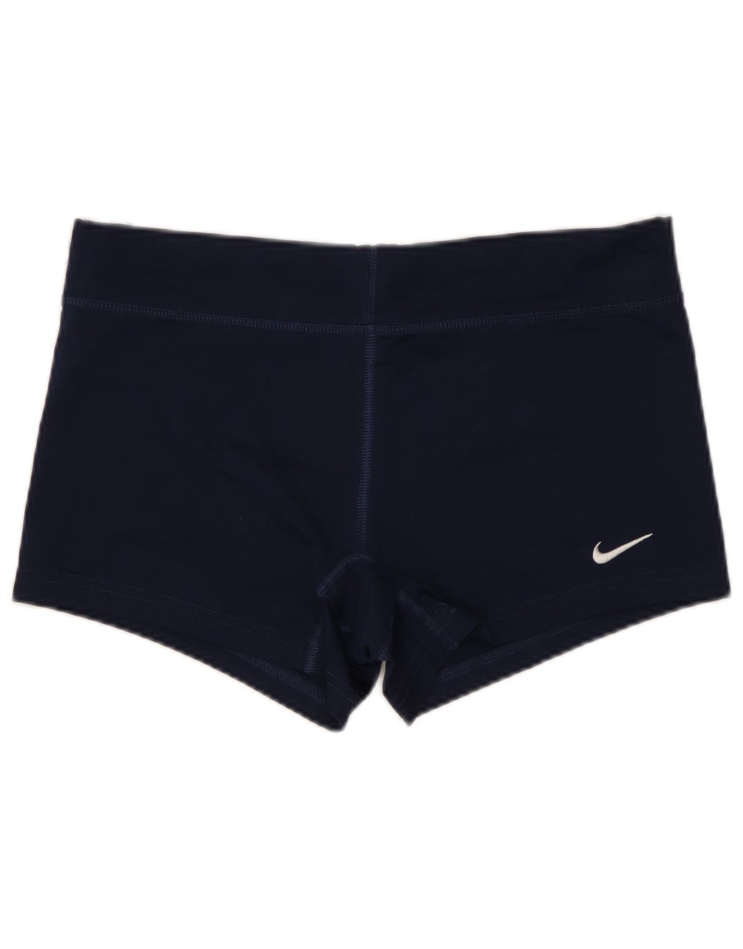 NIKE Dame Dri Fit Sportshorts UK 12 Medium Navy Blue Polyester
