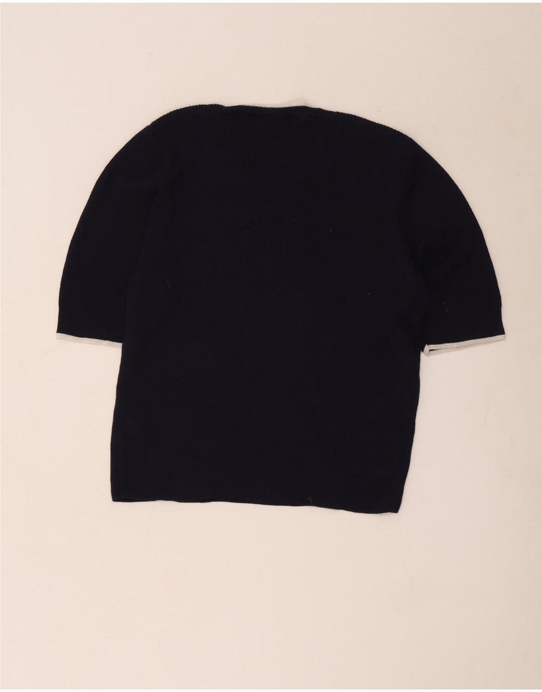 Marks & Spencer Dame Kortærmet Bluse Top UK 16 Large Navy Blue