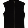 Zara Dame Ærmeløs Bluse Top UK 10 Small Black Viscose