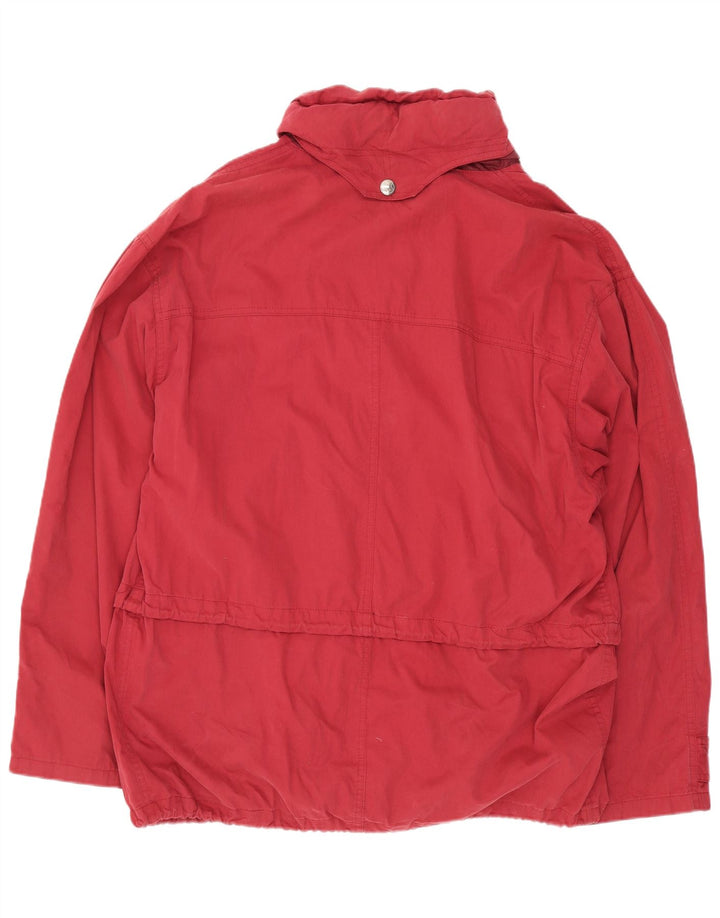 Wampum Herre Hooded Utility Jacket UK 40 Large Rød Polyamid