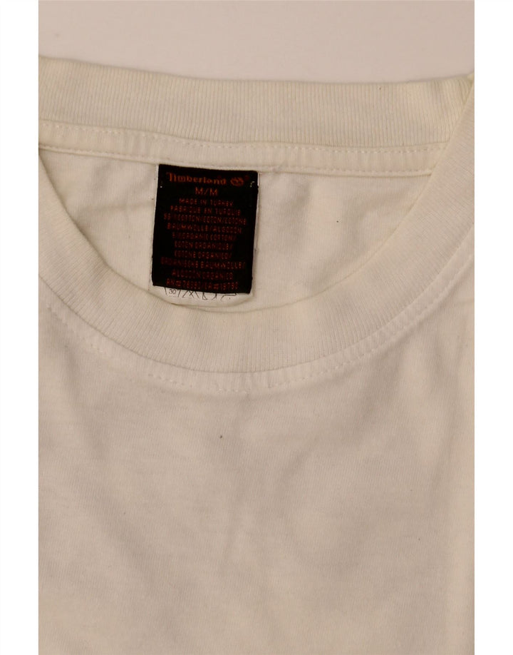 Timberland Herre grafisk T-shirt top mellem hvid bomuld