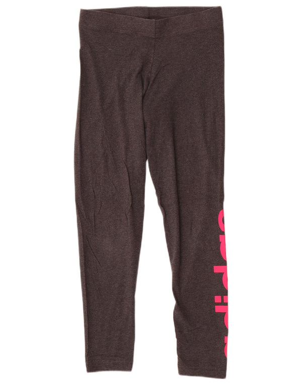 Adidas Grafiske Leggings til kvinder UK 12/14 Medium Grey Bomuld