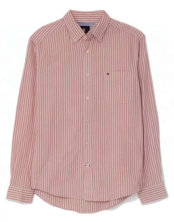 Tommy Hilfiger Herreskjorte Stor Pink Stribet Bomuld