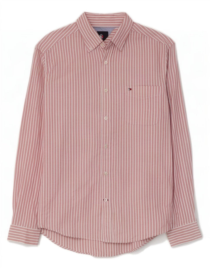 Tommy Hilfiger Herreskjorte Stor Pink Stribet Bomuld