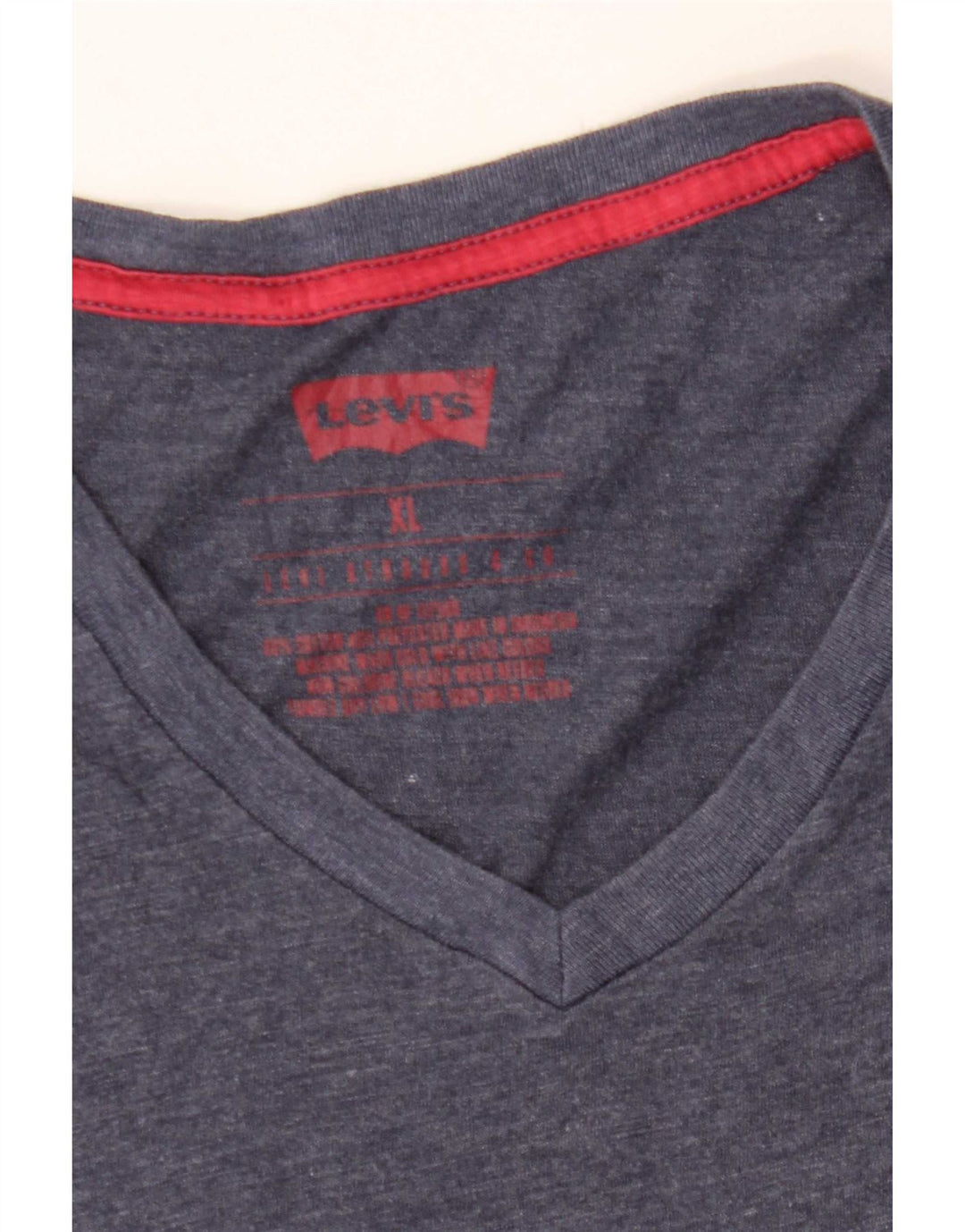 Levi's herre T-shirt top XL marineblå bomuld