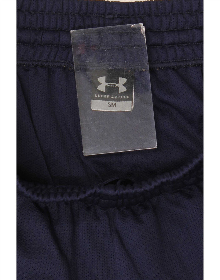 Under Armour Herre Sportshorts Small Navy Blue Colourblock Polyester