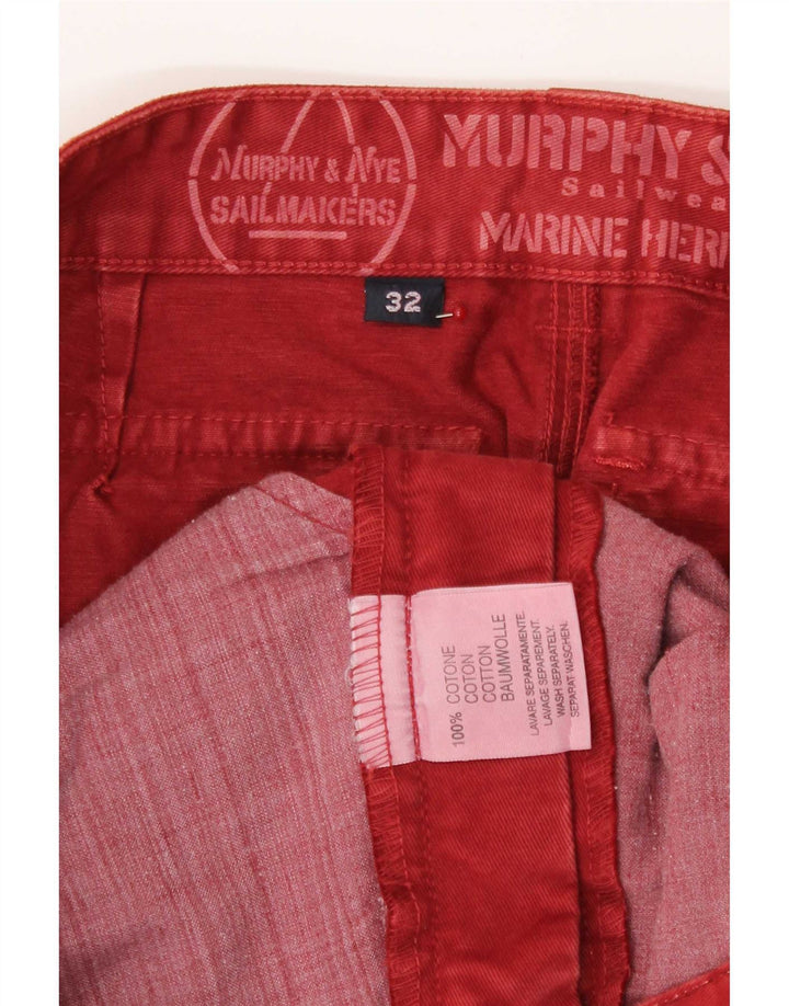 Murphy & Nye Dame Mini-nederdel W32 Large Red Bomuld