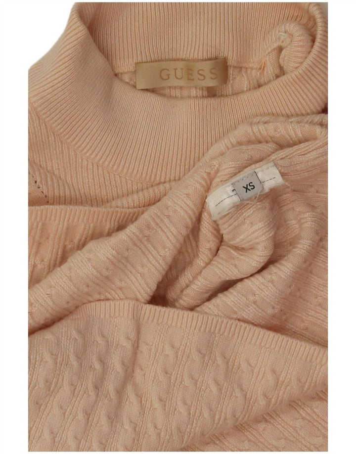 Guess Dame Turtle Neck Sweater UK 6 XS Pink