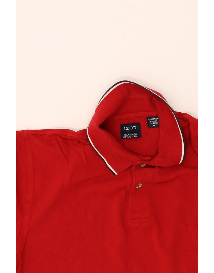 IZOD Mens Polo Shirt Medium Red Cotton Vintage Izod and Second-Hand Izod from Messina Hembry 