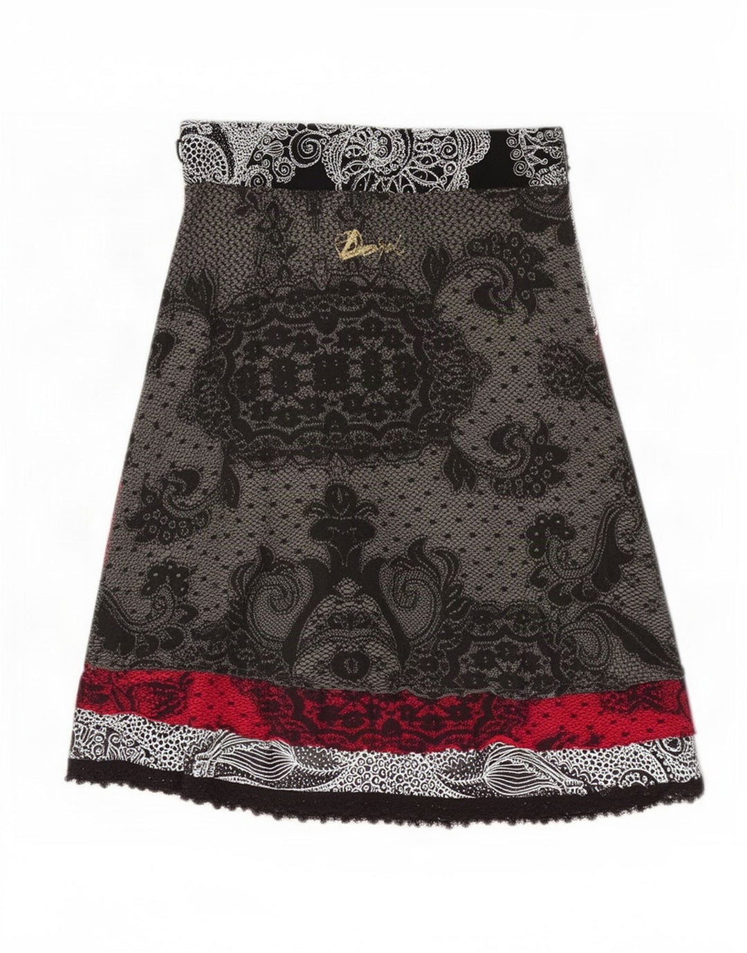 Desigual Dame A-Line nederdel Medium W28 Flerfarvet Paisley