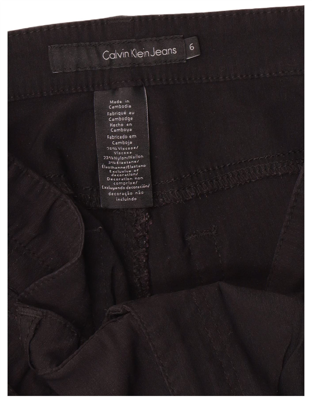 Calvin Klein Jeans Dame Casual Bukser US 6 Small W32 L26 Black Classic