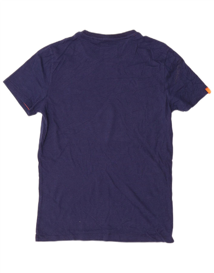 SUPERDRY Herre T-Shirt Top Medium Marineblå Bomuld