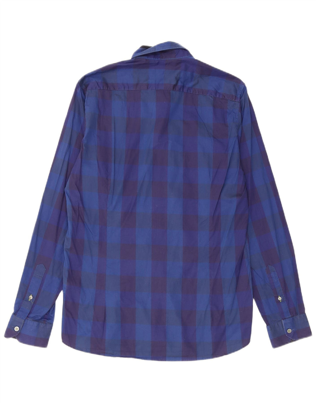 Ted Baker Herreskjorte str. 3 Medium Blue Gingham Cotton