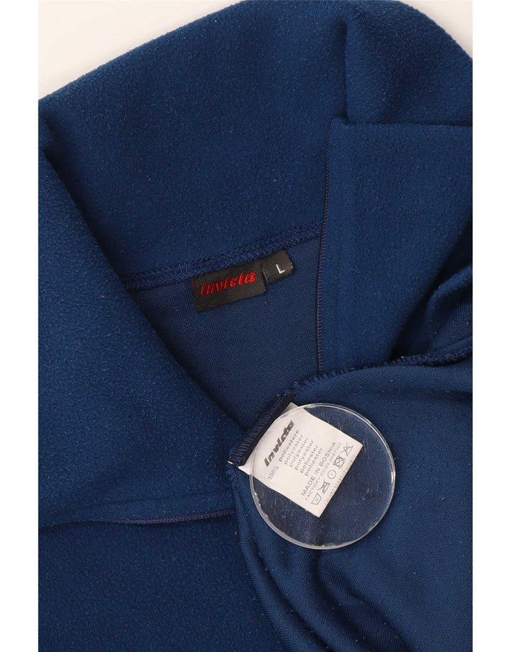Invicta herre lynlås hals fleece jumper stor blå polyester
