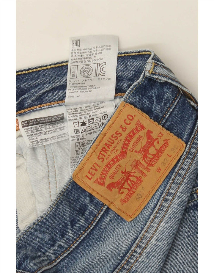 Levi's Dame 501 Straight Jeans W33 L38 Blå Bomuld