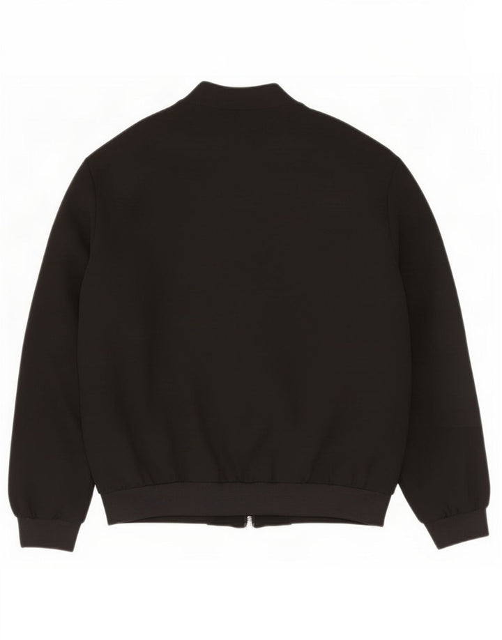 Zara Womens Bomber Jacket UK 14 Medium Black Polyester