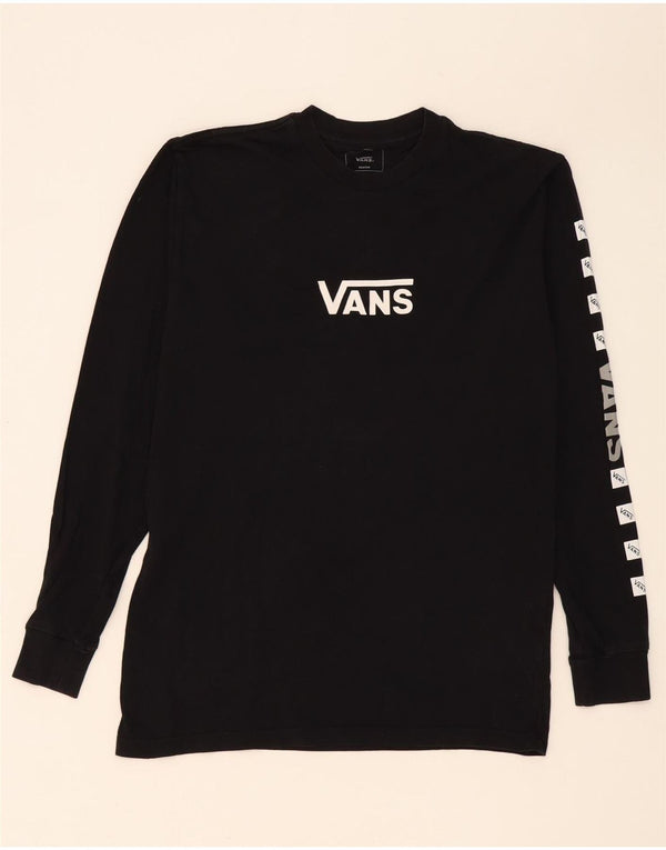 Vans Herre Classic Fit Grafisk Top Langærmet Medium Sort Bomuld