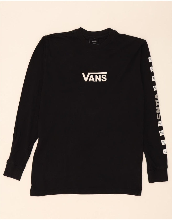 Vans Herre Classic Fit Grafisk Top Langærmet Medium Sort Bomuld