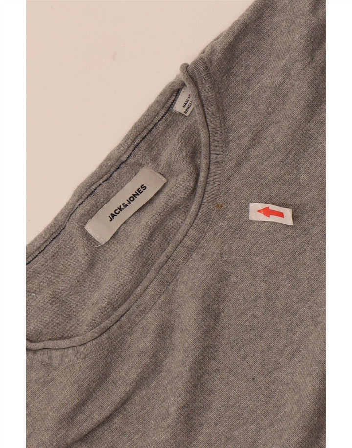 Jack & Jones herre sweater med rund hals 2XL grå