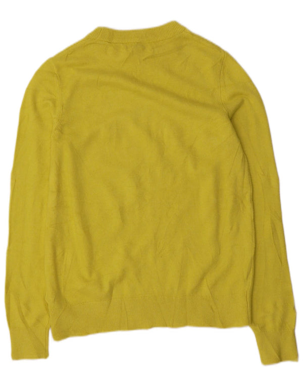 Marks & Spencer Dame Boat Neck Jumper Sweater UK 10 Small Yellow