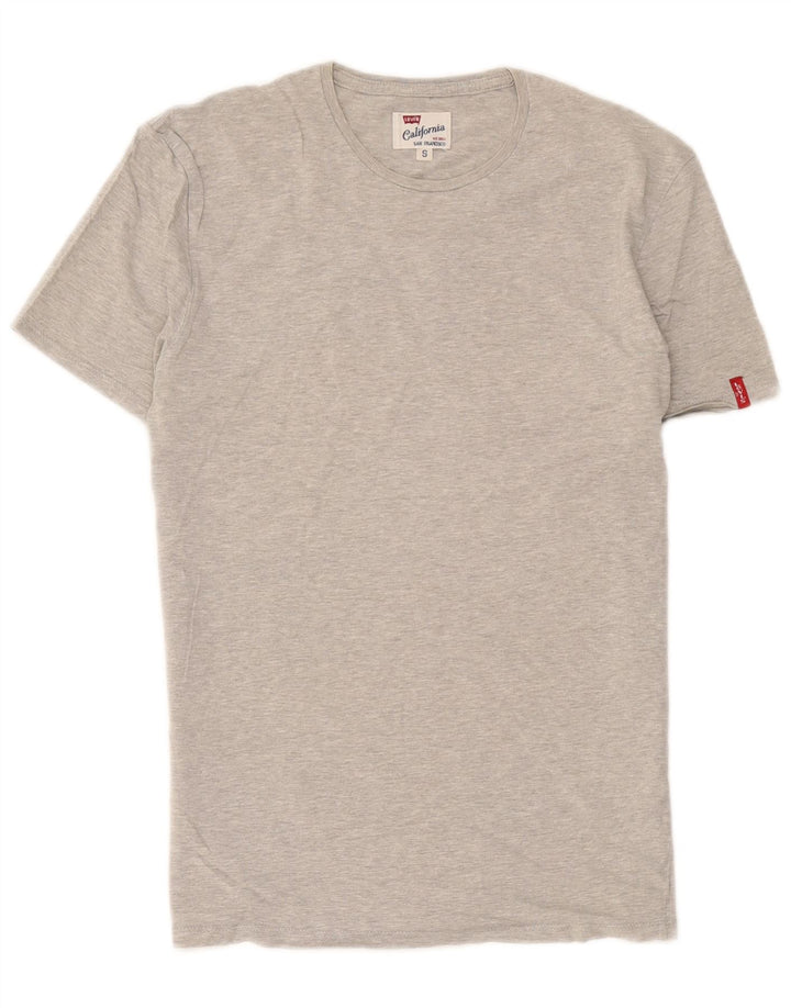 Levi's herre T-shirt top lille grå flækket bomuld