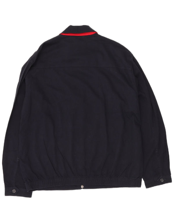 Chaps Herre Bomber Jacket UK 40 Large Navy Blue Cotton