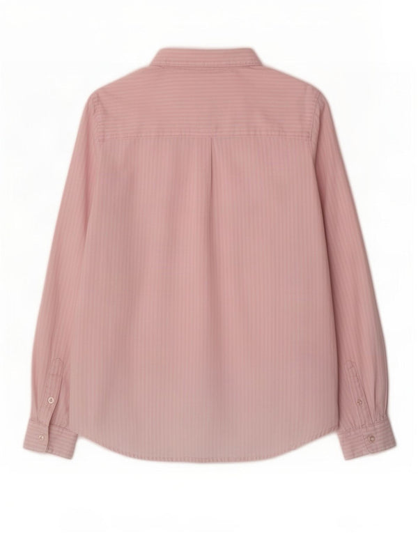 Superdry Womens Oversized Shirt UK 10 Small Pink Pinstripe