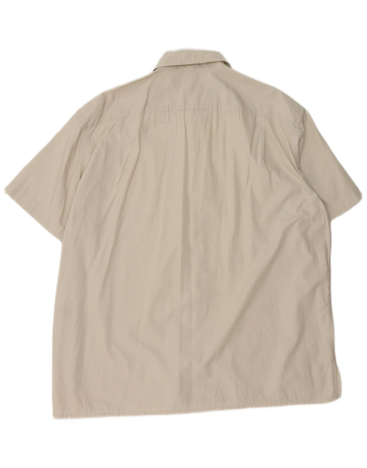 Dkny Herre Kortærmet Skjorte XL Beige Bomuld