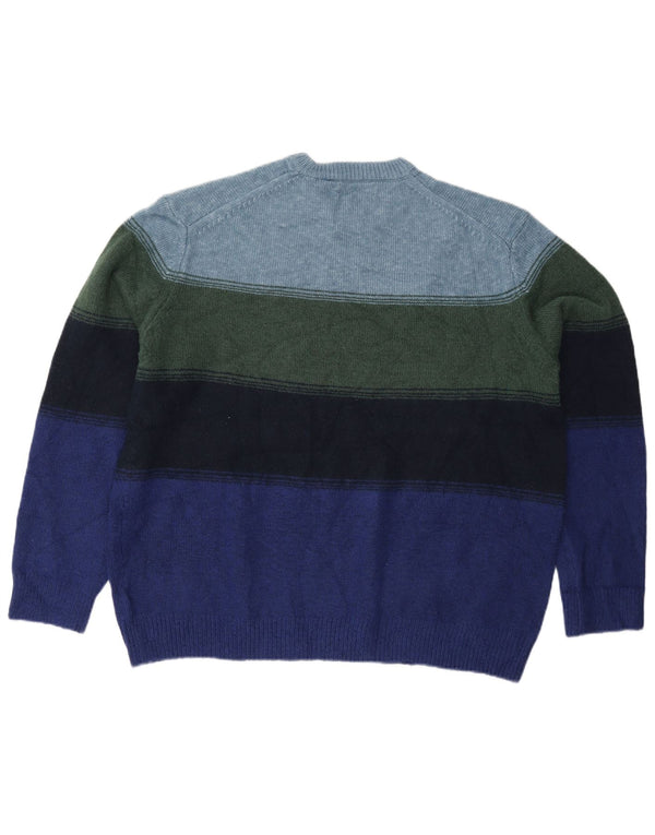 Marks & Spencer Mens Crew Neck Jumper Sweater 2XL Multicoloured Striped