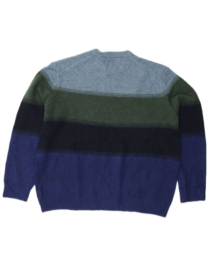 Marks & Spencer Herre Crew Neck Jumper Sweater 2XL Flerfarvet Stribet