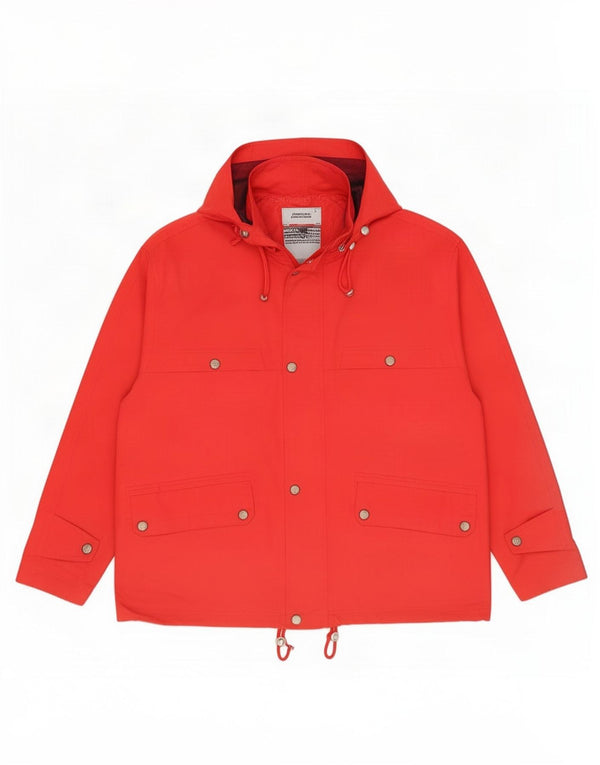 Diadora Herre Hooded Utility Jacket UK 42 XL Rød Bomuld