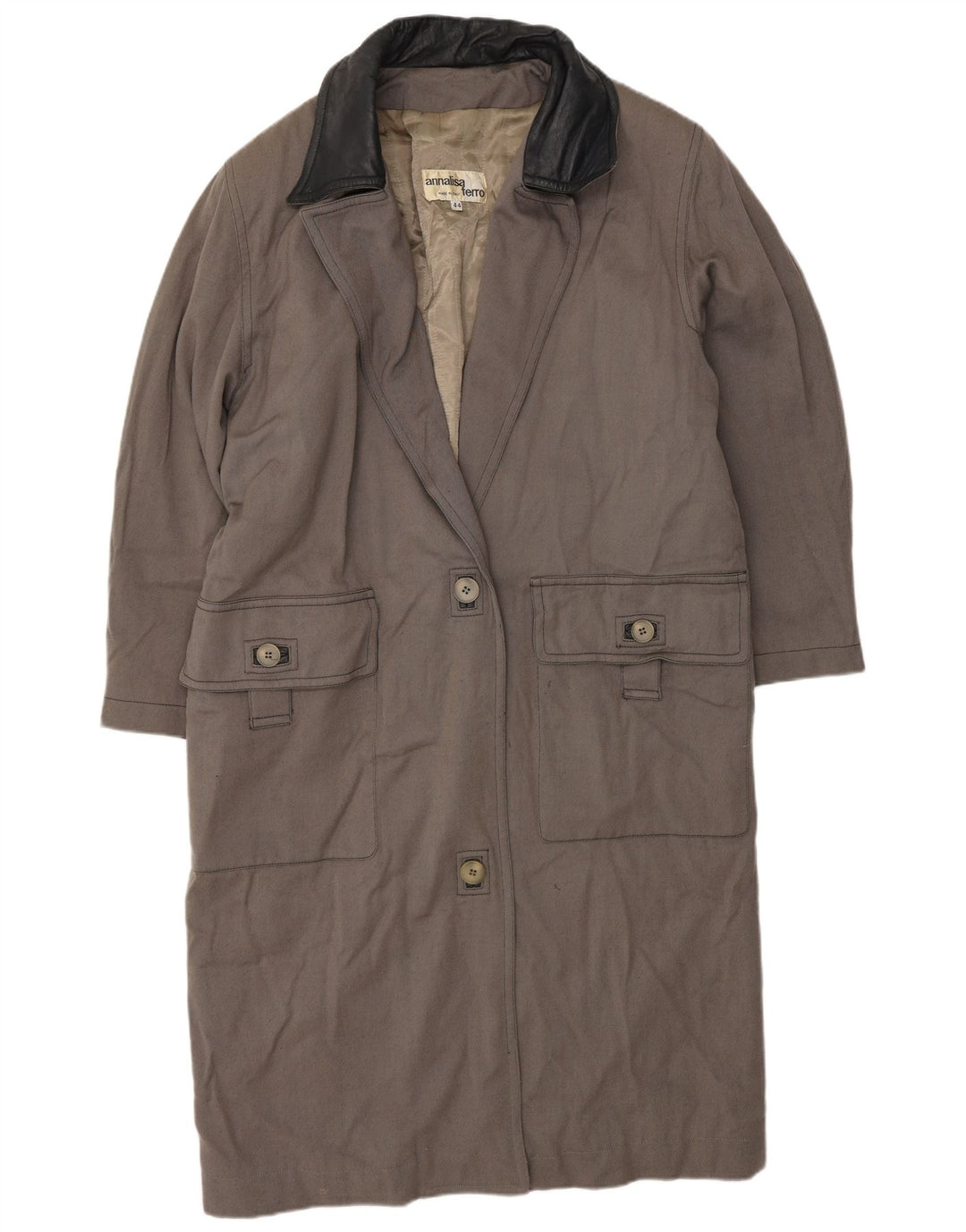 ANNALISA FERRO Dameoverfrakke IT 44 Mellemgrå Akryl