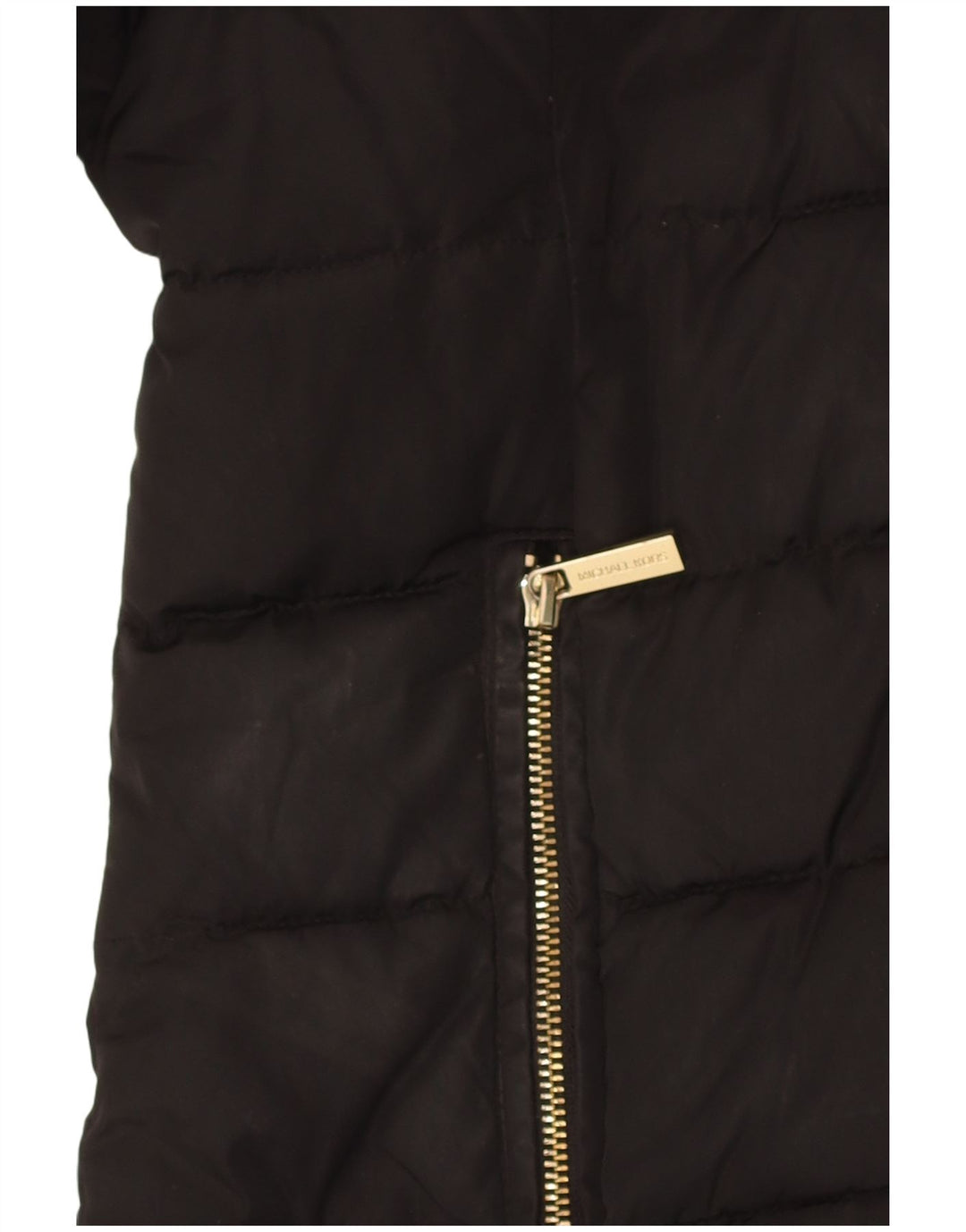 Michael Kors Dame Hætte Polstret Frakke UK 14 Medium Sort Polyester