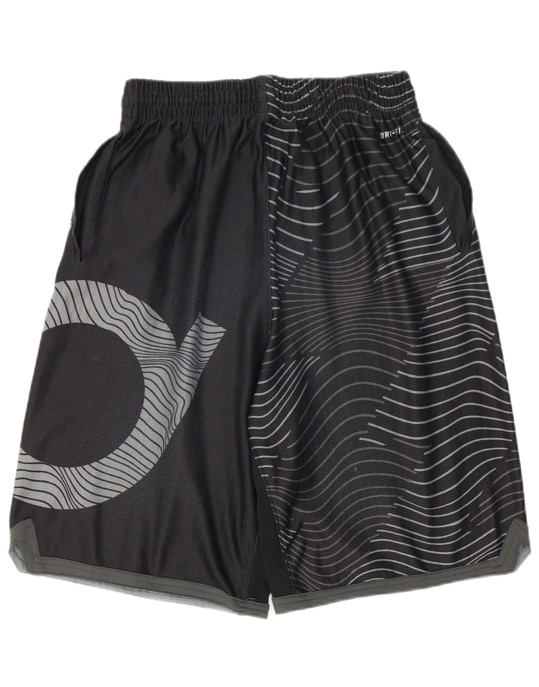 NIKE Dri Fit sportsshorts til mænd, store sorte geometriske polyester