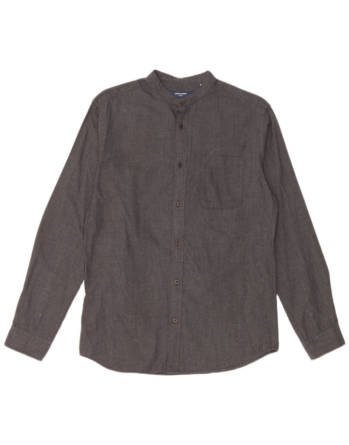 Jack & Jones herreskjorte mellemgrå bomuld