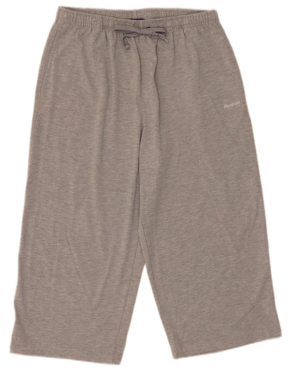 Reebok Dame Capri Træningsdragt Bukser UK 14 Large Grå