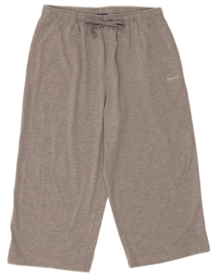 Reebok Dame Capri Træningsdragt Bukser UK 14 Large Grå