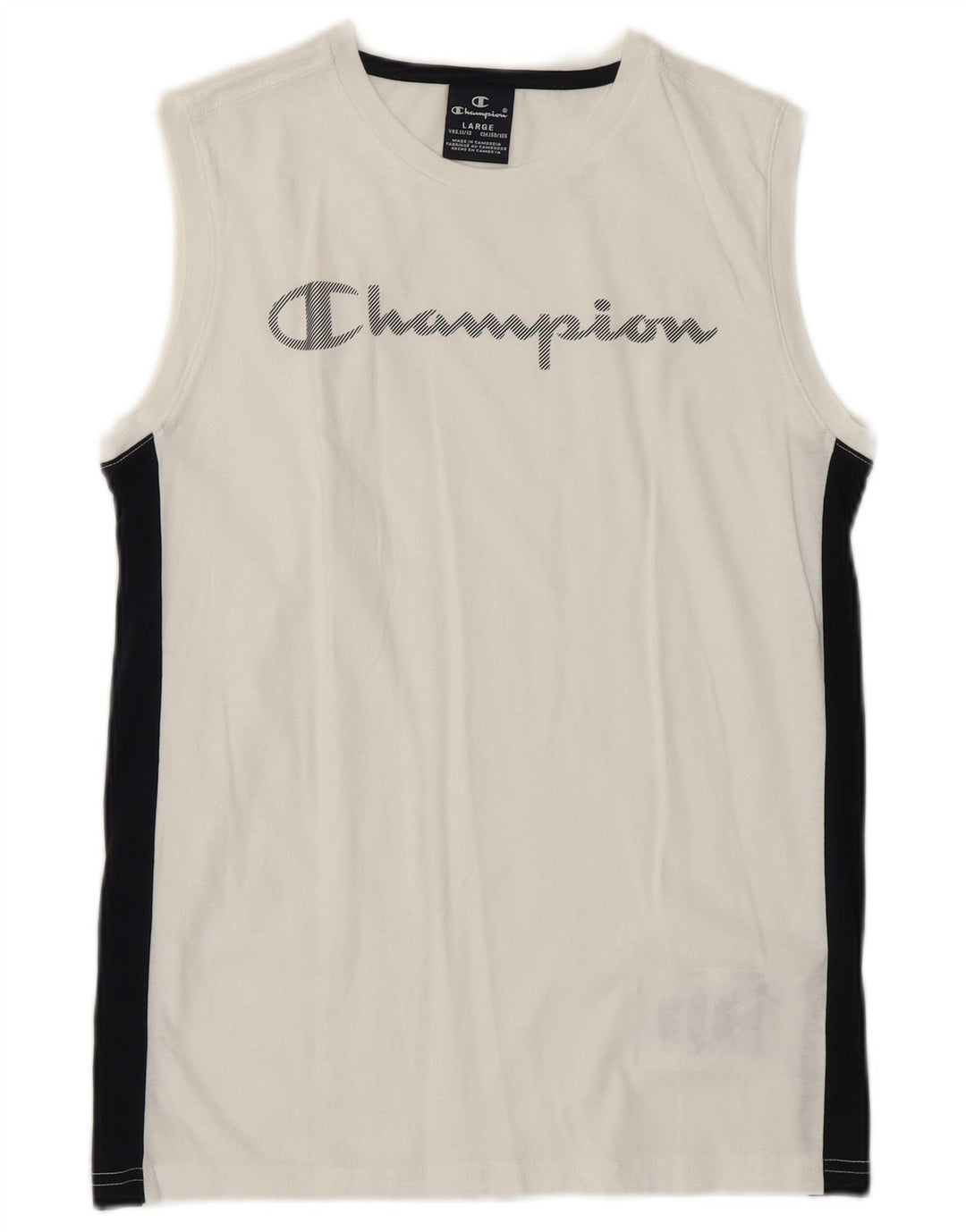 Champion Drenge Grafisk Vest Top 11-12 år Large White Colourblock Sports