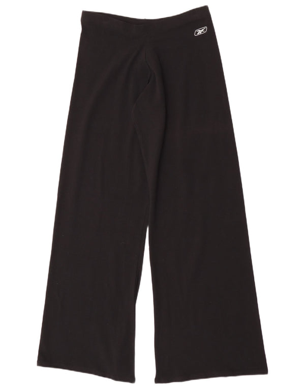 Reebok Womens Wide Leg Tracksuit Bukser Joggers UK 14 Large Black Bomuld