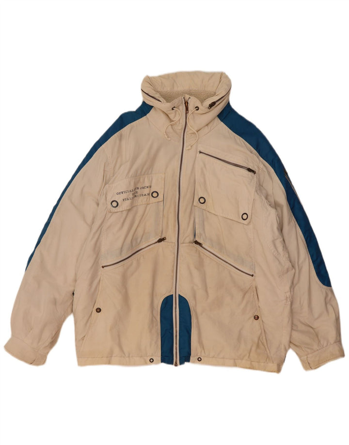 Colmar Herre Hætte Oversized Skijakke IT 50 Medium Off White Colourblock