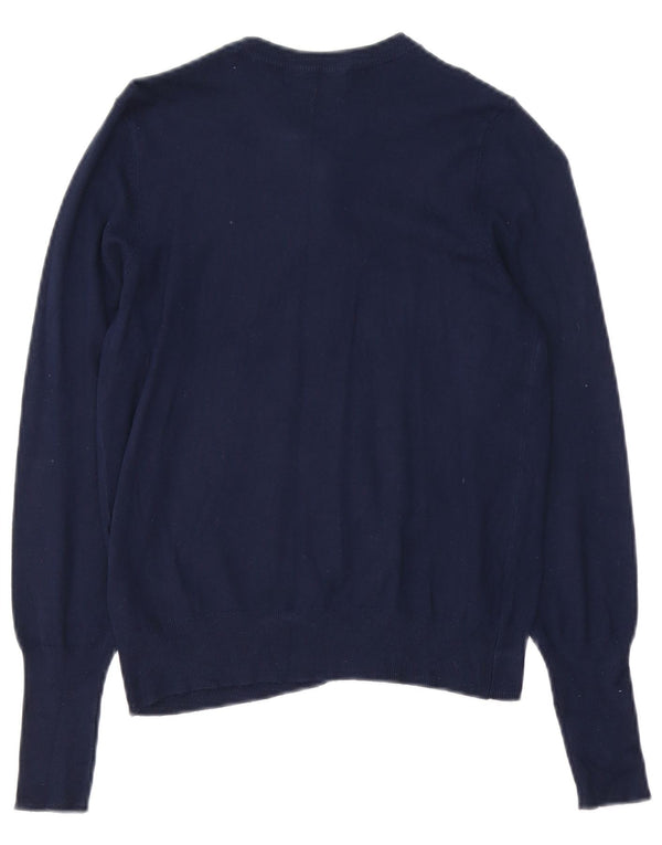 Marks & Spencer Dame Cardigan Sweater UK 10 Small Navy Blue Viscose