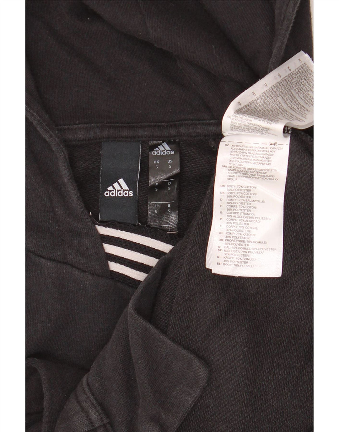 Adidas Hættetrøje til mænd, lille sort bomuld
