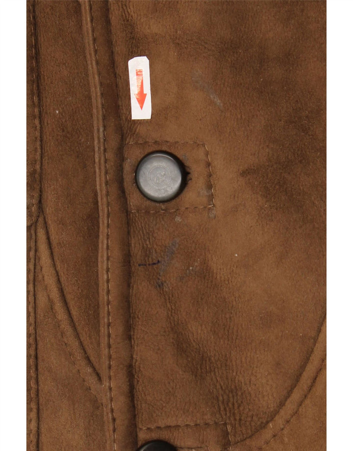 Vintage Herre Shearling Jacket UK 40 Large Brown Shearling