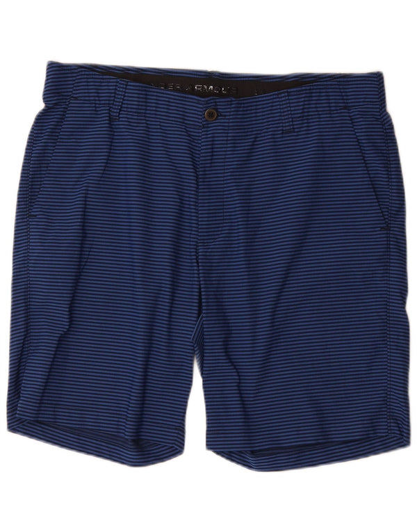 Under Armour Herre Heat Gear Chino Shorts W38 XL Blå nålestribe