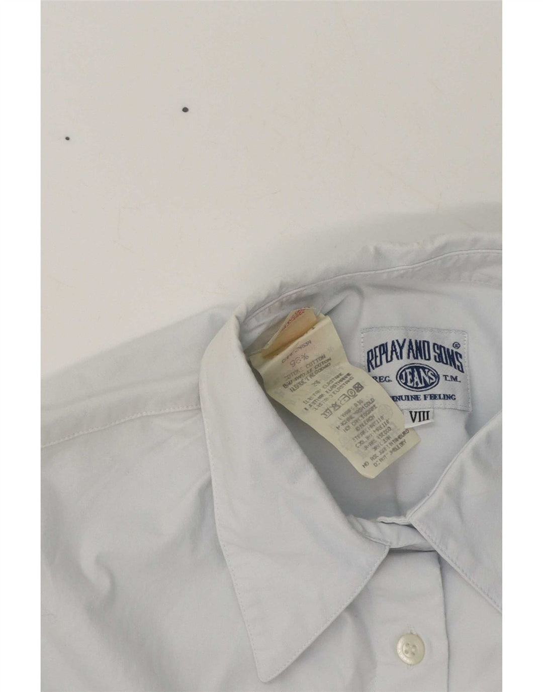 Replay Dameskjorte UK 12 Medium Blue Cotton
