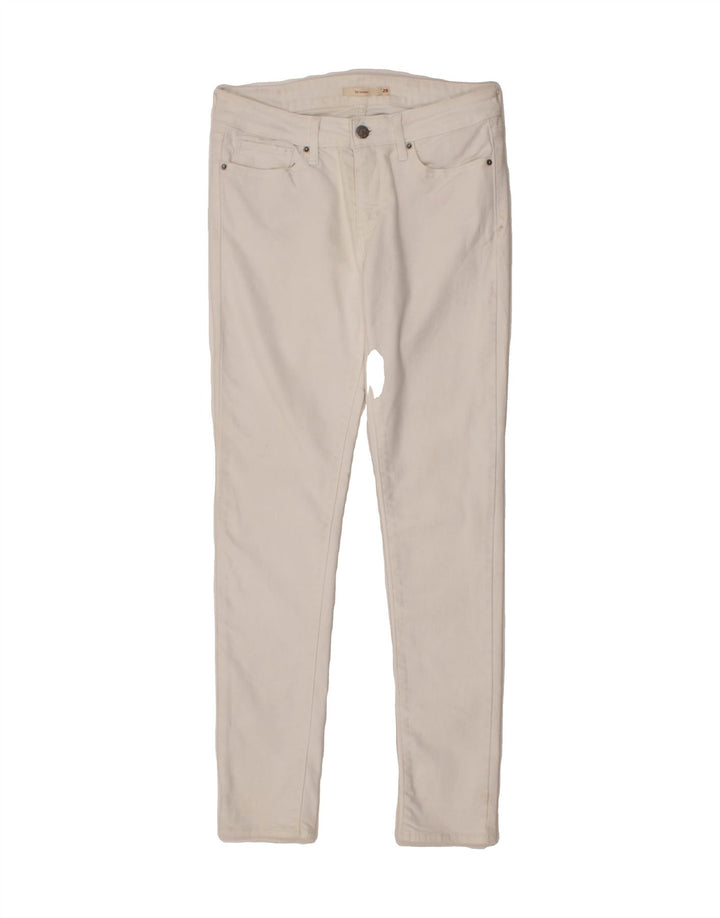 LEVI'S Womens 711 Skinny Jeans W28 L30  White Cotton Vintage Levi's and Second-Hand Levi's from Messina Hembry 
