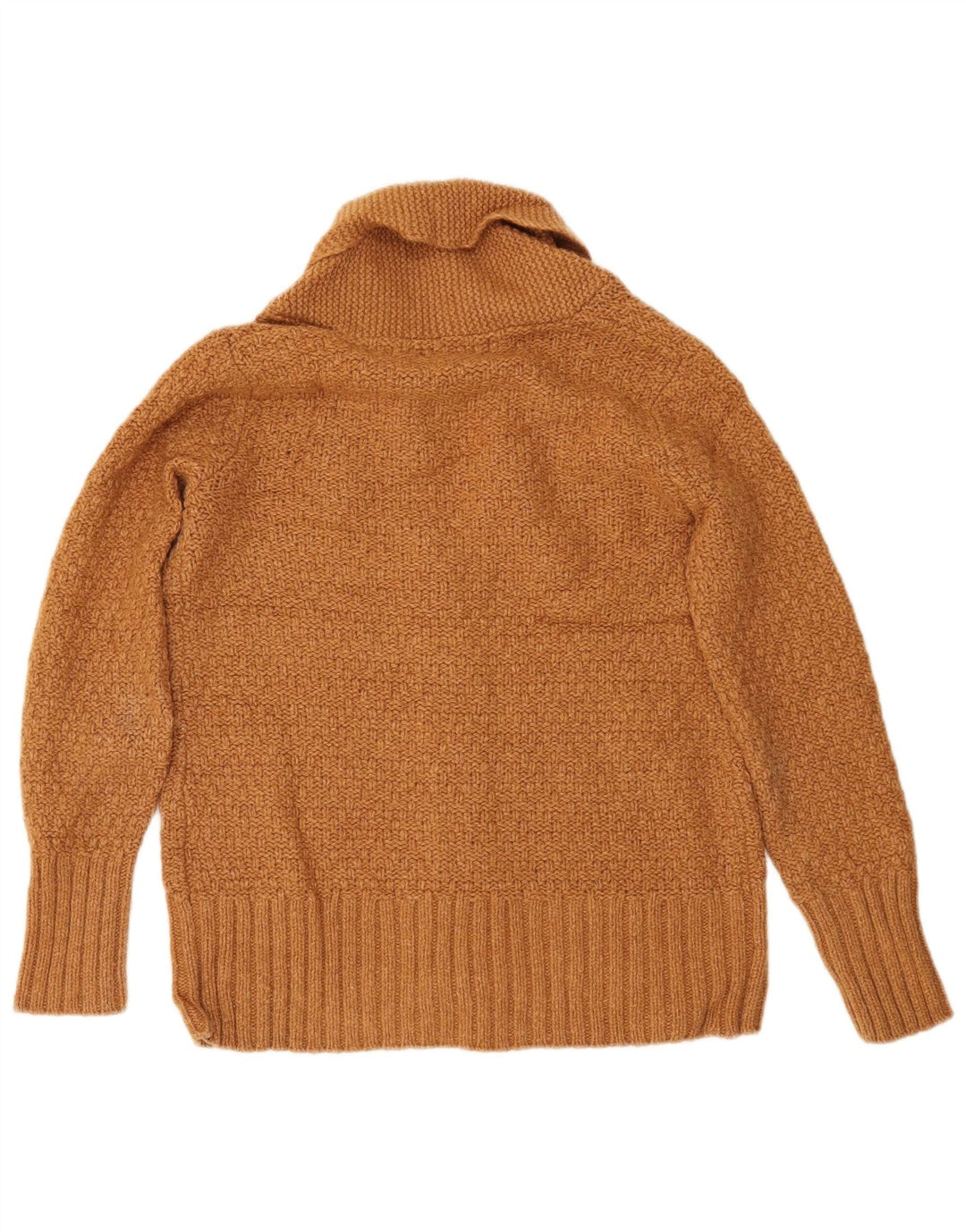 EDDIE BAUER Oversized cardigantrøje til kvinder UK 10 Lille brun lammeuld