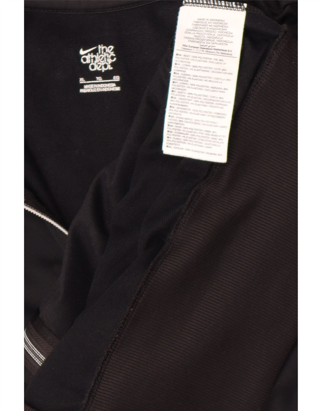 Nike træningsdragt topjakke til kvinder UK 18 XL sort polyester
