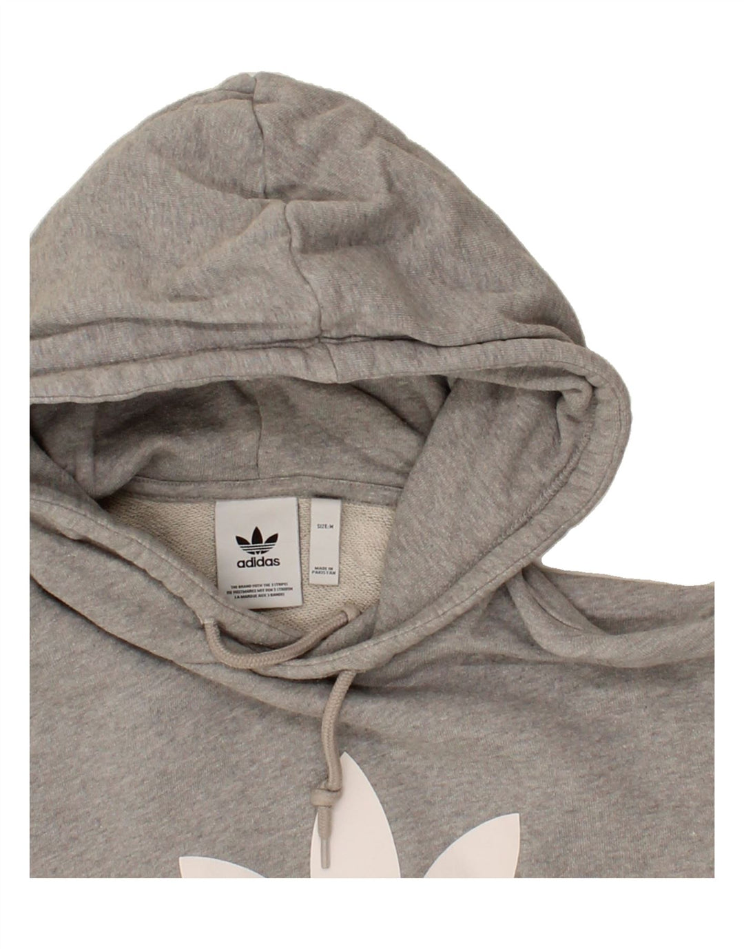 ADIDAS Mens Graphic Hoodie Jumper Medium Grey Cotton Vintage Adidas and Second-Hand Adidas from Messina Hembry 