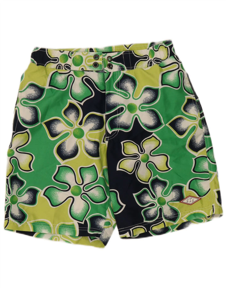 Santo Stefano Badeshorts til mænd, store grønne blomsterpolyester